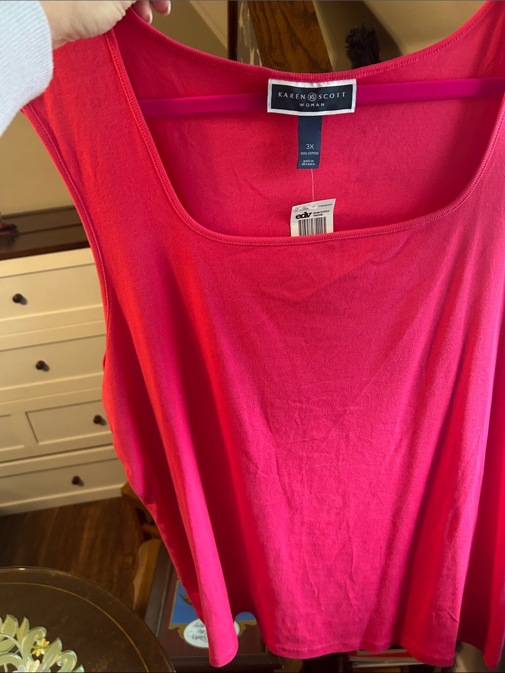 Karen Scott bright pink tank  0102 - Picture 5 of 5